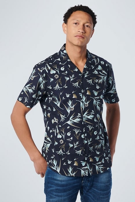 SHIRT SHORT SLEEVE RESORT COLLAR ALLOVER PRINTED NIGHT 1