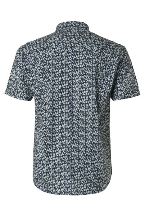 SHIRT SHORT SLEEVE ALLOVER PRINTED STRETCH LIGHT AQUA 2
