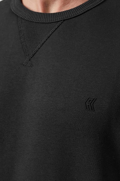 CREW NECK SWEATSHIRT BLACK/GUNMETAL 4