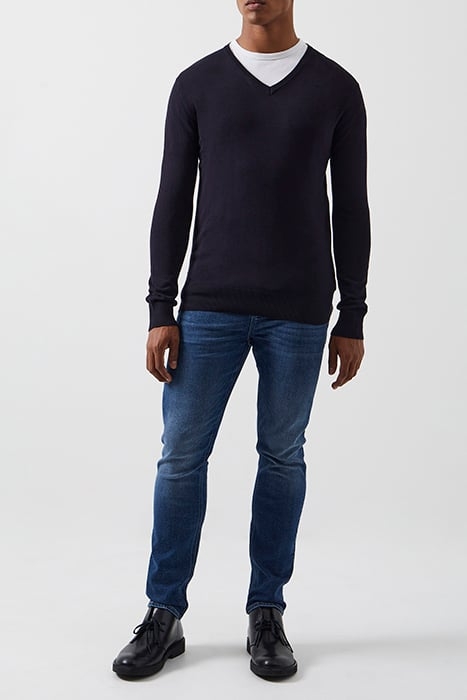 V-NECK KNIT JUMPER DARK NAVY 1