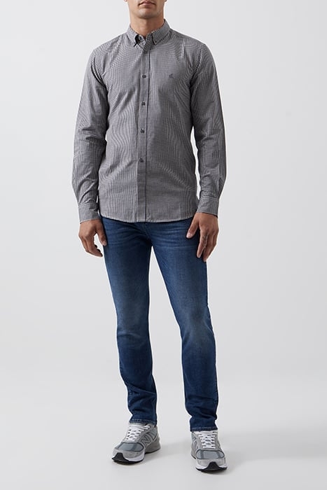 GINGHAM LONG SLEEVE SHIRT DARK NAVY/ECRU GINGH 1