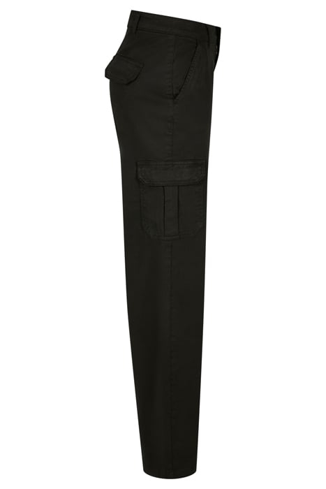 LADIES HIGH WAIST STRAIGHT CARGO PANTS BLACK 6