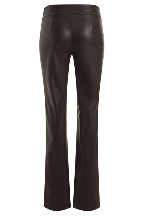MIRTA STRAIGHT PANT CHOCOLATE LEATHER TRUFFLE 2