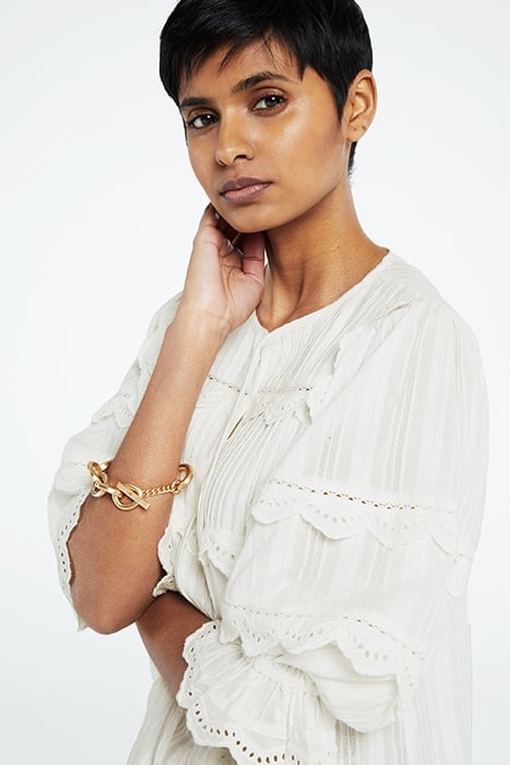 LUCIA SHORT SLEEVE TOP CREAM WHITE 5