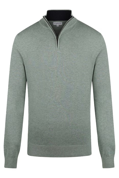 ZIP MOCK SWEATER SAGE 1