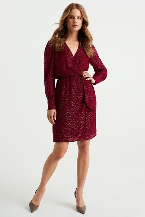 DRESS SHORT BURGUNDY RED 1