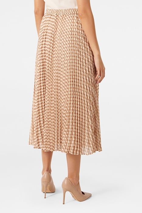 HAILEE PLEATED SKIRT TAN PORTER GEO 2