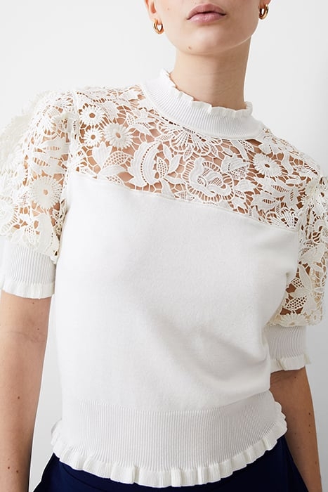 CROCHET MIX KNIT WHITE 1