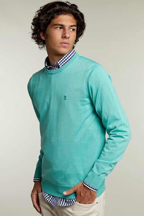 BASIC MERINO CREW NECK PULLOVER MARGARITA MIX 1