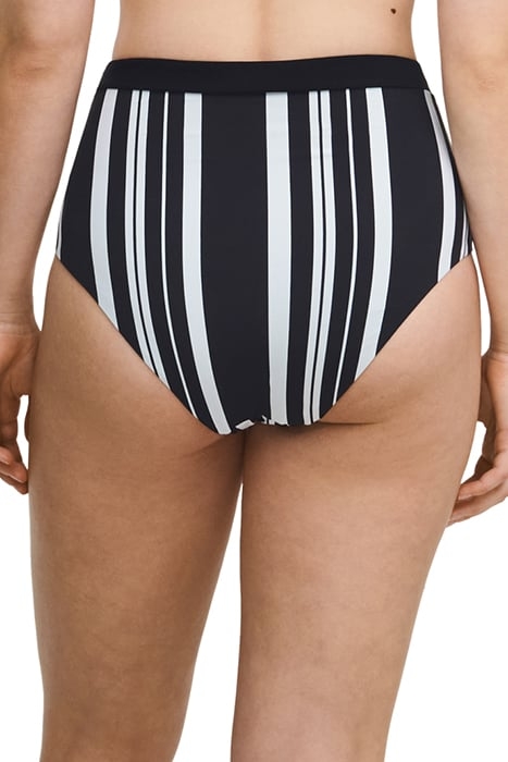 SW BO. FULL BRIEF STD HIGH W. BLACK STRIPES 2