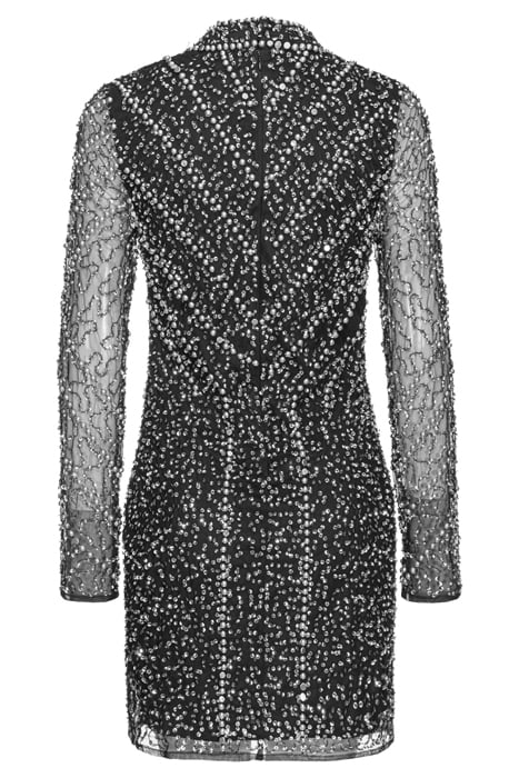 CALADENIA ABITO TULLE RICAMO F BLACK/SILVER 2