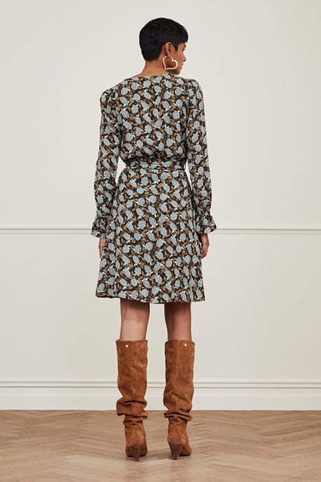 ISABELLA SHORT DRESS BLACK/MISTY MINT 2