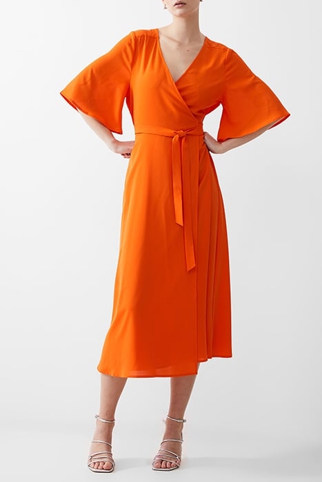 WRAP ANGEL SLV DRESS LONG MANDARIN 1