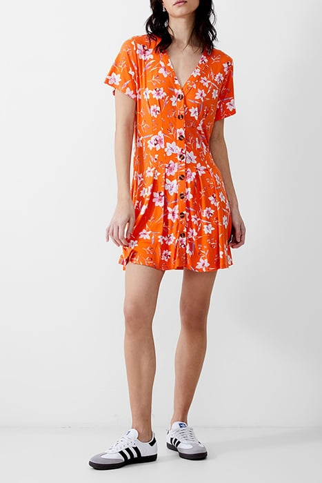 CAMILLE FLIPPY BTN DRESS KNEE MANDARIN 2