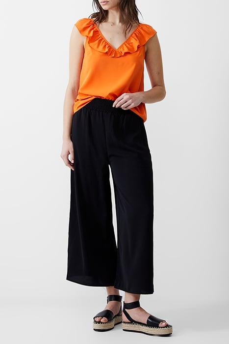 FRILL S/LESS CREPE LIGHT TOP MANDARIN 3