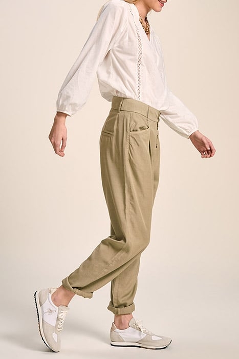 PLUTON - LICHEN STRAIGHT TROUSERS WITH VISIBLE BUTTONS 3