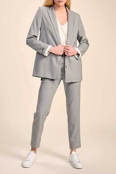 VIENNA - MOUSE GREY TENNIS STRIPE SUIT JACKET 3