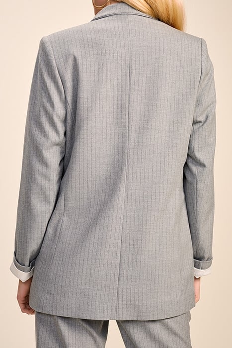 VIENNA - MOUSE GREY TENNIS STRIPE SUIT JACKET 2