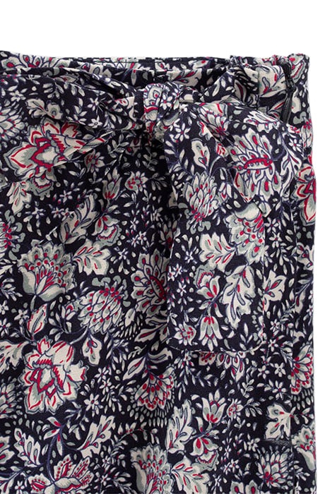 GIRLS’ NAVY FLOWER PRINT LENZING™ ECOVERO™ ASYMMETRIC SKIRT 3