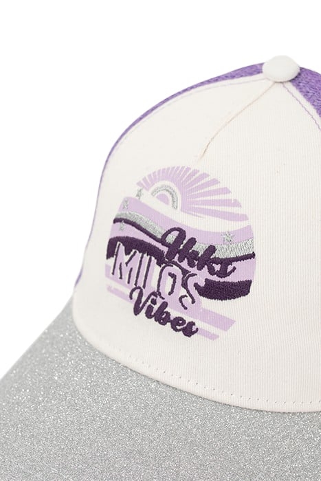 GIRLS’ VIOLET CAP WITH SILVER GLITTERY VISOR 6