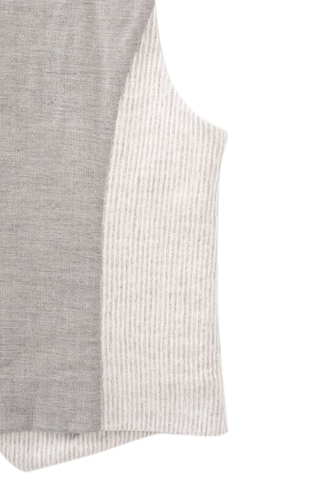 BOYS' BEIGE STRIPED SUIT WAISTCOAT 4