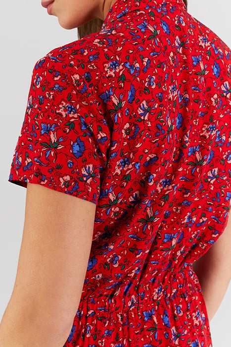 I.CODE CHERRY SUMMER FLOWER PRINT WRAP DRESS 6