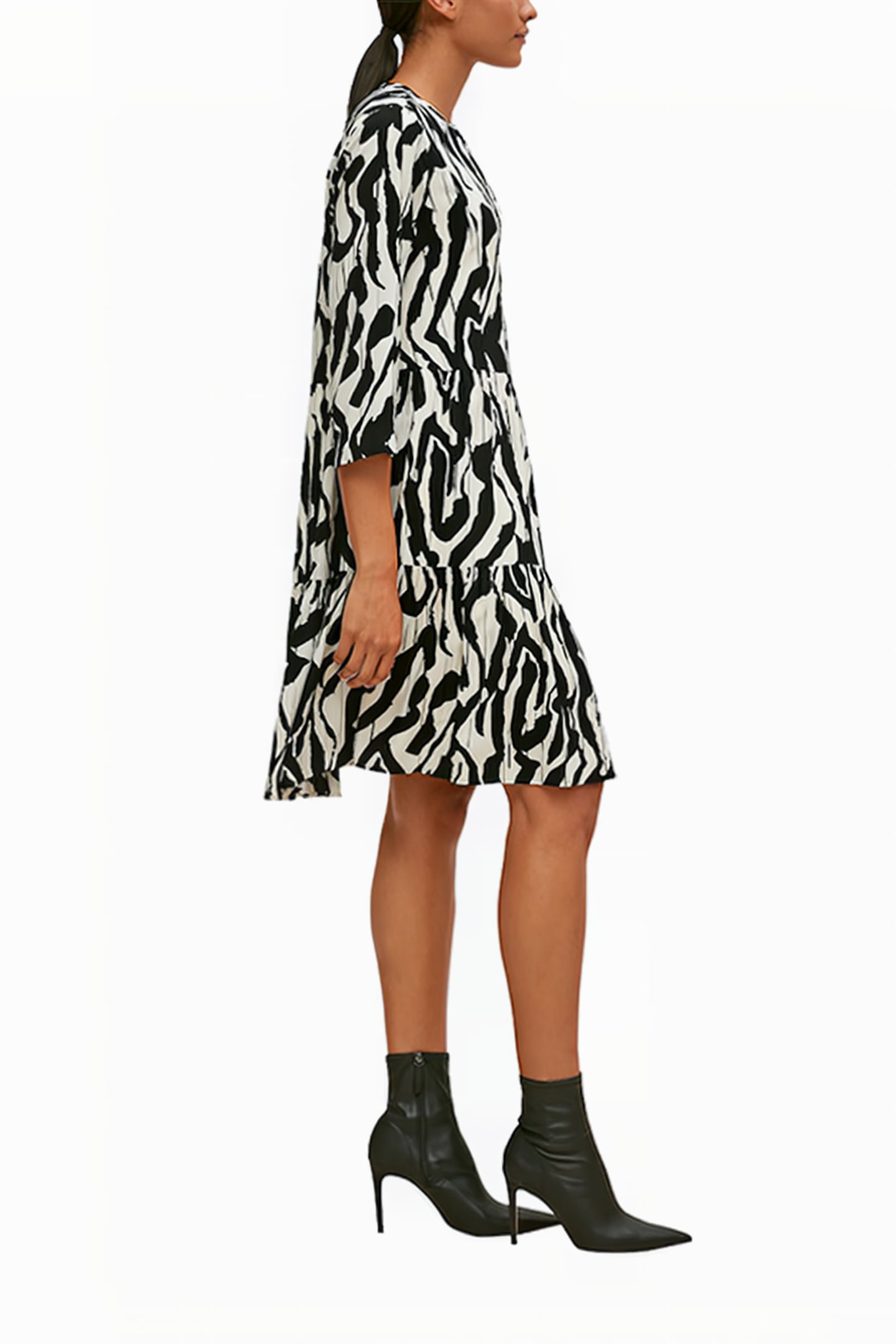 COMMA DRESSES GREY/BLACK 4