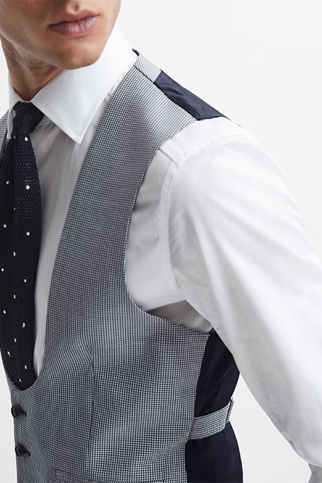 GRANGE HS-PUPPYTOOTH HORS NAVY/WHITE 6