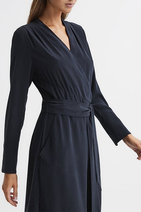 ILLARIA-SILK ROBE NAVY 7