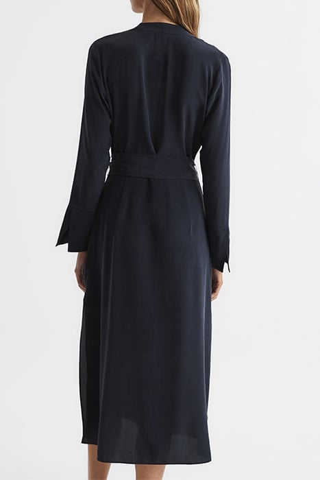 ILLARIA-SILK ROBE NAVY 2
