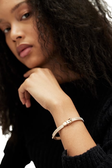 BREA BEAD BCKL BRCLT WARM BRASS/WHITE 2