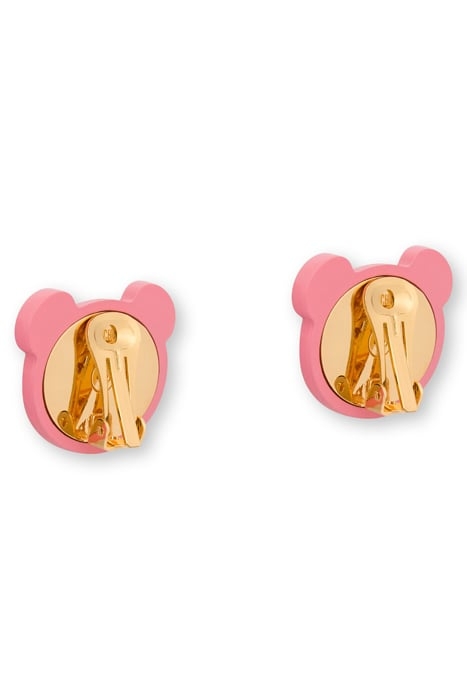 MOSCHINO TEDDY BEAR CLIP EARRINGS PINK 3