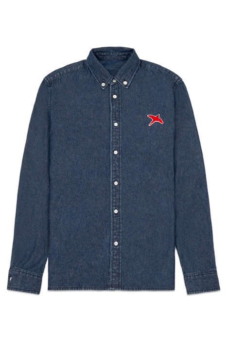 ROUGE BEE BIRD DENIM SHIRT MID BLUE 3