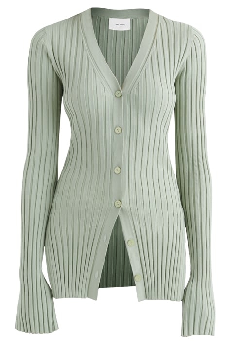 RAE RIB KNIT CARDIGAN DESERT SAGE 5