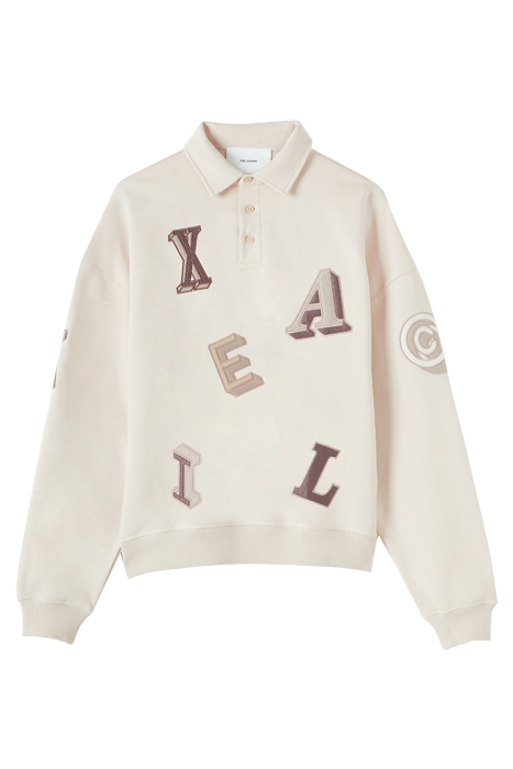 TYPO POLO SWEATSHIRT PALE BEIGE 4