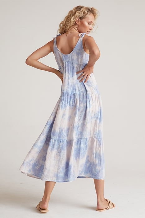 TIE SHOULDER MAXI TIER DRESS GALAXY WASH 2