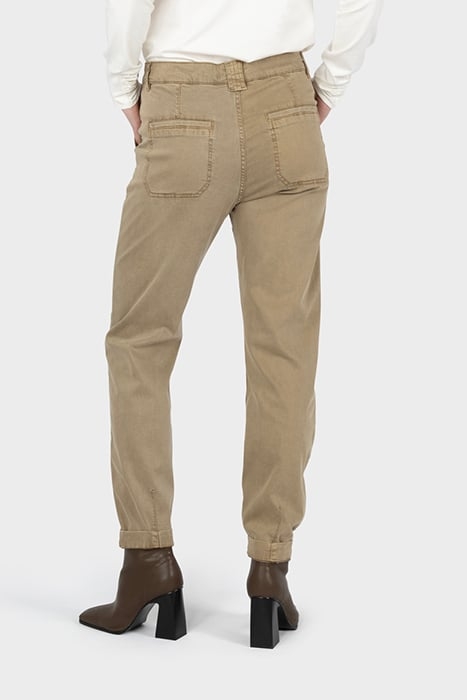 TROUSER WOVEN LONG COVERT GREEN 2