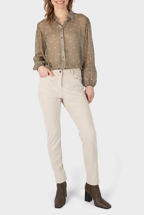 BLOUSE WOVEN LONG SLEEVES COVERT GREEN 5