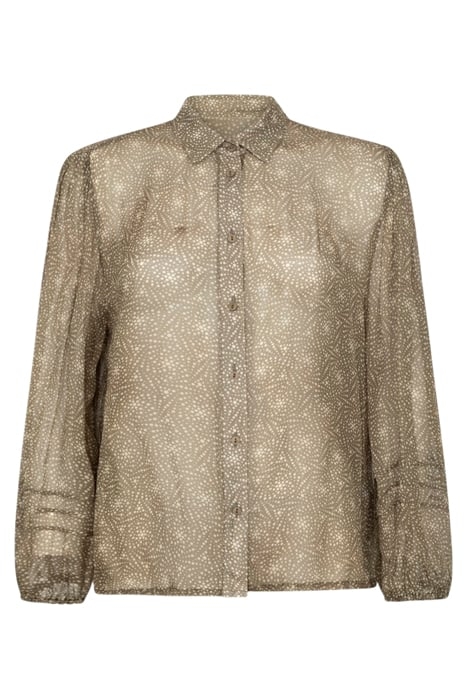 BLOUSE WOVEN LONG SLEEVES COVERT GREEN 3