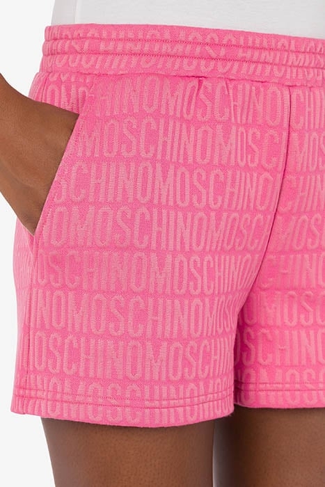 ALLOVER LOGO FLEECE SHORTS FUCHSIA 4