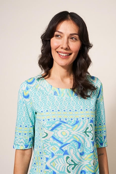 WEAVER JERSEY TEE TEAL 5