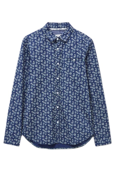 SCATTERED FLOWER PRINTED SHIRT DARK NAVY 4