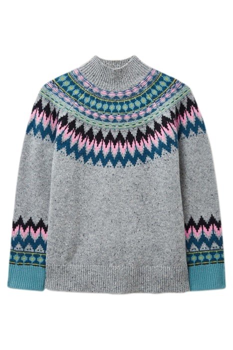 IZZY FAIRISLE JUMPER GREY 3