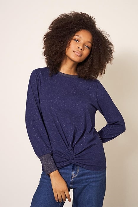 FRANKIE SPARKLE TOP DARK NAVY 1