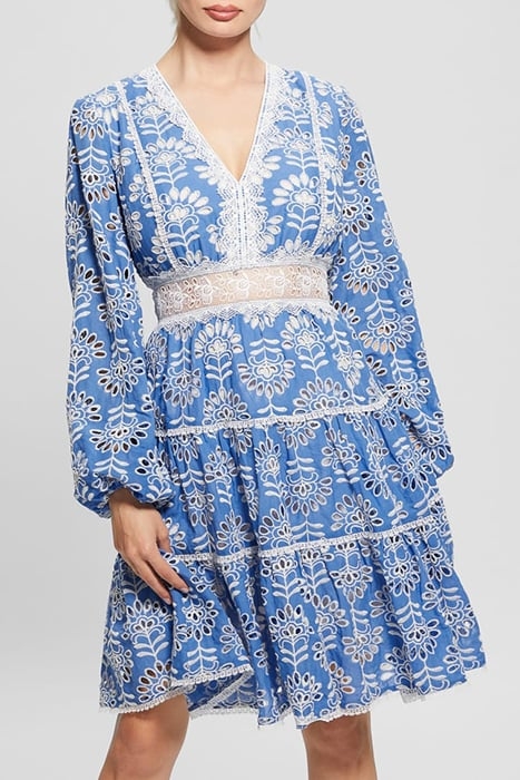 LS ISLA EMB DRESS CLEARLY BLUE MULTI 1