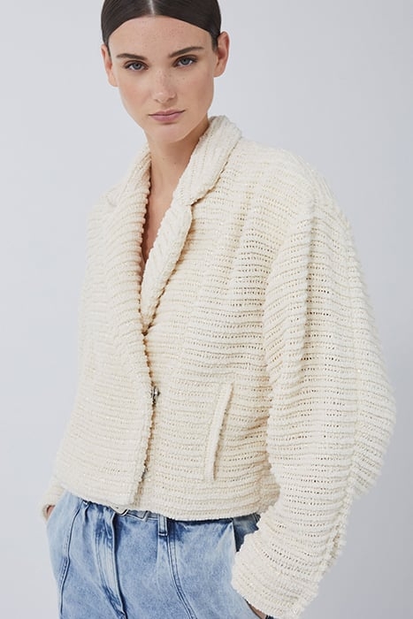 STINSON CROPPED JACKET IN ECRU 4