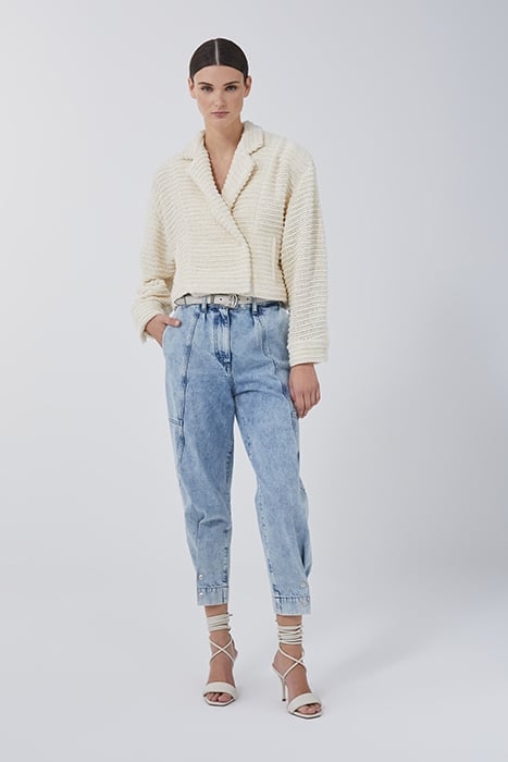 STINSON CROPPED JACKET IN ECRU 1