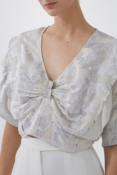 ORTI BLOUSE IN ECRU/SILVER 4