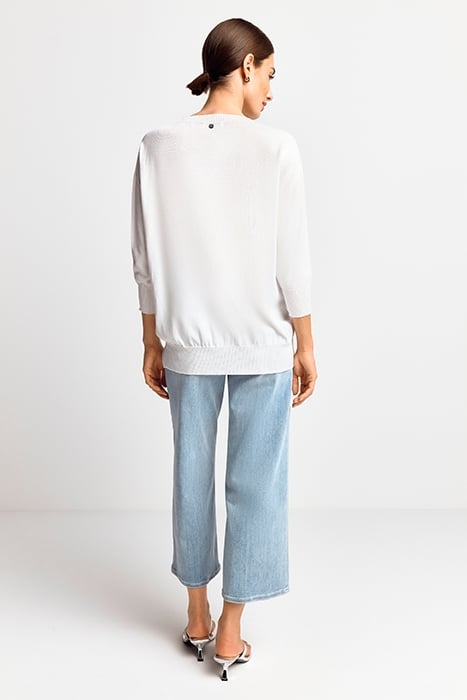 FINEGAUGE SEAMLESS PULLOVER RECYCLED WHISPER WHITE 3