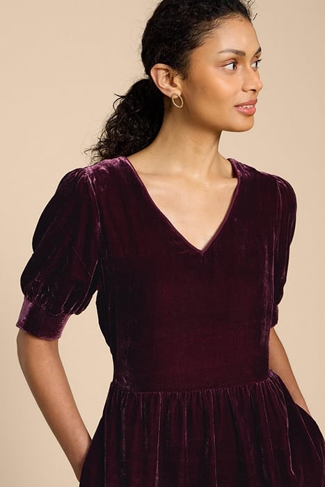 AYRA VELVET DRE DARK PLUM 4